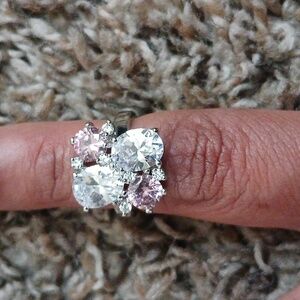 Whitegf over 925 pink stone ring